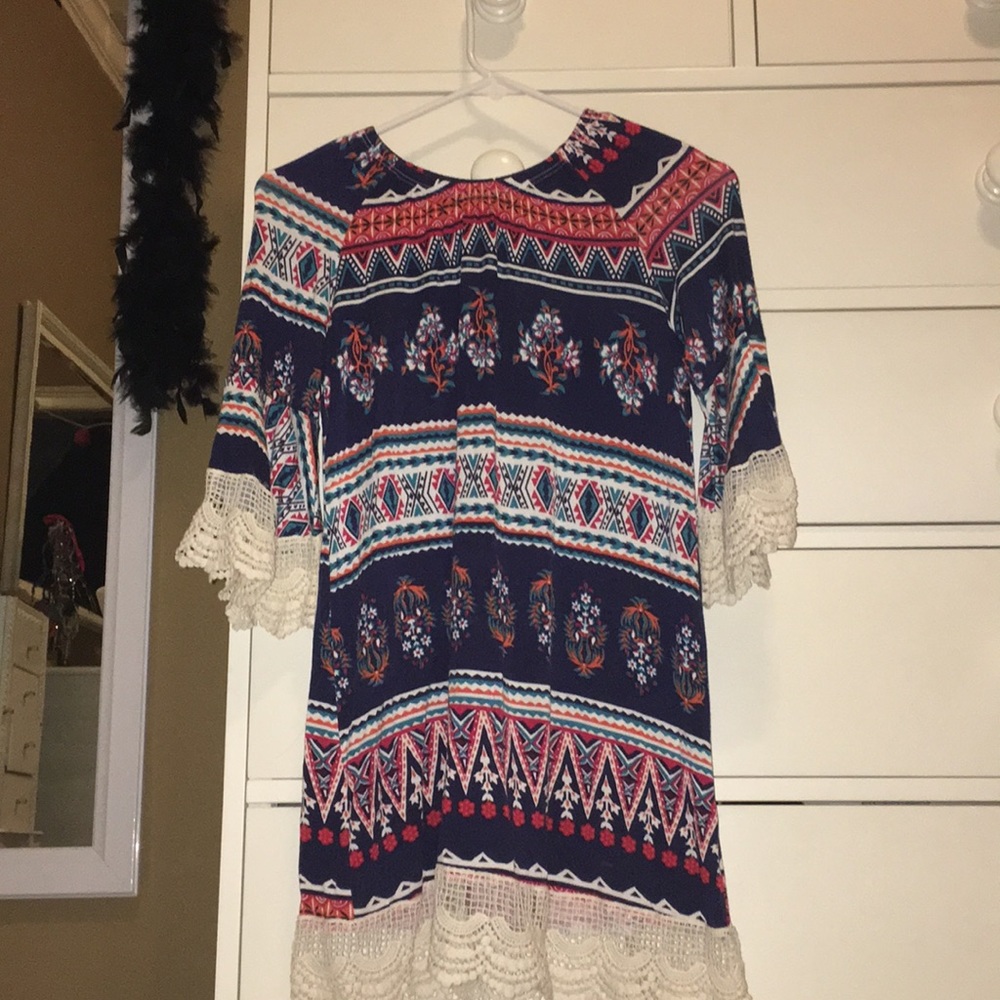 Pomelo aztec design girls dress